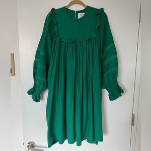 Meadows Fleur Dress in Green, one size, flowy boho